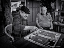 Greek Cypriots playing Backgammon